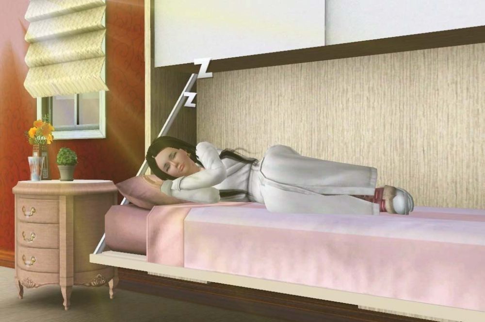 крепко спать в кровати sims freeplay