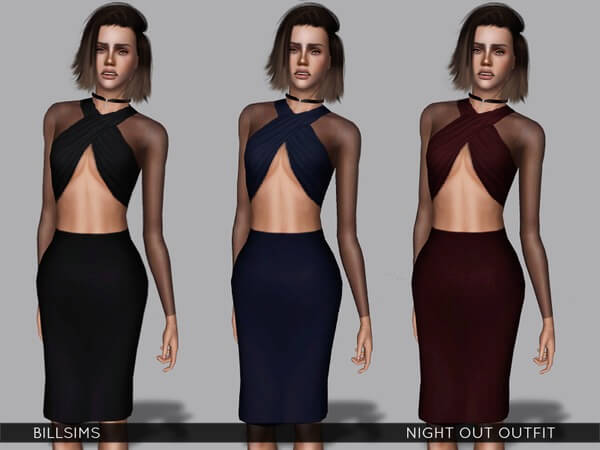 Платье Night Out Outfit от Bill Sims для Симс 3 | Скриншот 3