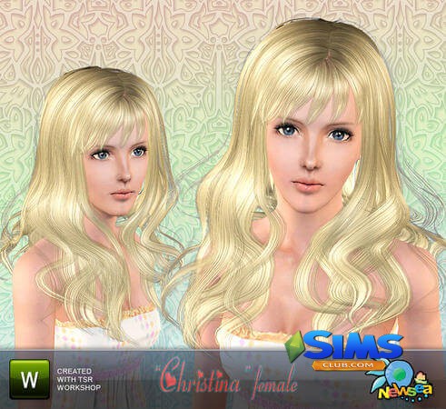 Прическа Newsea Christina Female Hairstyle для Симс 3 | Скриншот 6
