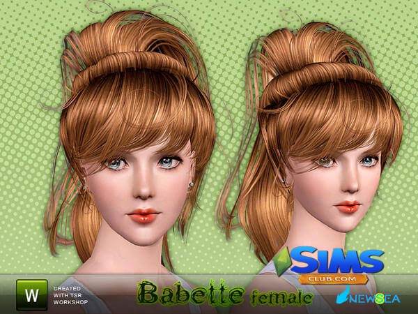 Прическа Newsea Babette Female Hairstyle для Симс 3 | Скриншот 2