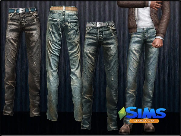Джинсы MaleFashionSet4 Jeans для Симс 3 | Скриншот 2