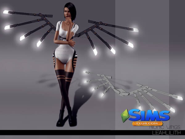 Крылья LeahLilith Bionic Wings для Симс 3 | Скриншот 3
