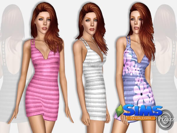Платье Chic Mini для Симс 3 | Скриншот 5