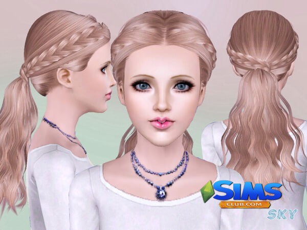 Женская прическа Skysims-hair-270 для Симс 3 | Скриншот 2