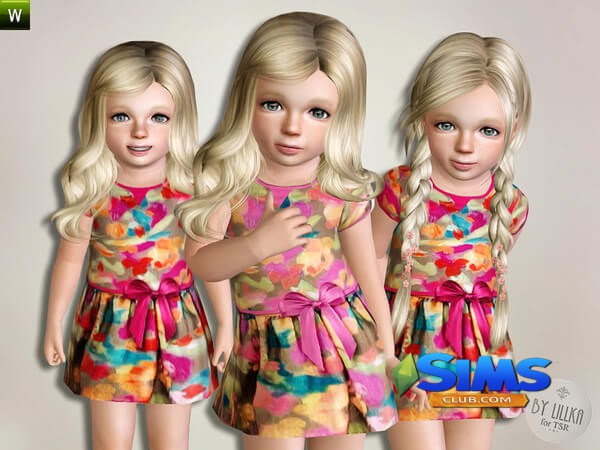 Детское платье Multi Colored Dress для Симс 3 | Скриншот 4