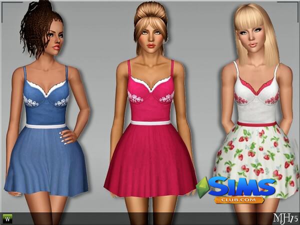Платье S3 Bellini Dress для Симс 3 | Скриншот 5