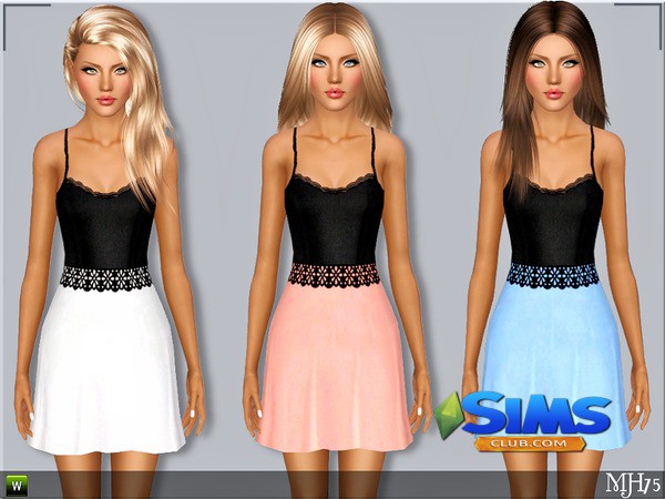 Платье S3 Charlene для Симс 3 | Скриншот 5