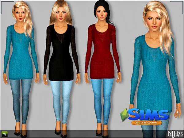 Комплект одежды S3 Stay Cosy Outfit для Симс 3 | Скриншот 9