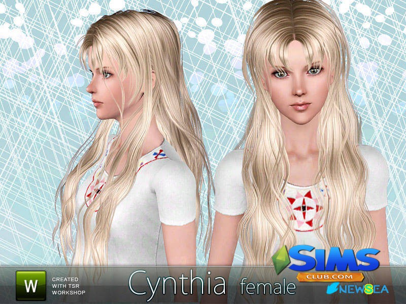 Прическа Newsea Cynthia Female Hairstyle для Симс 3 | Скриншот 2