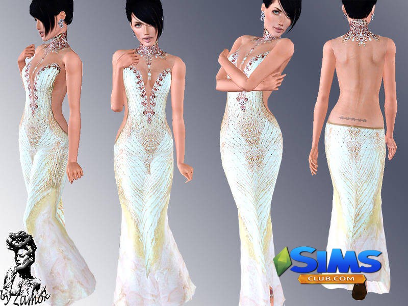 Платье Couture Evening Dress 029 для Симс 3 | Скриншот 2