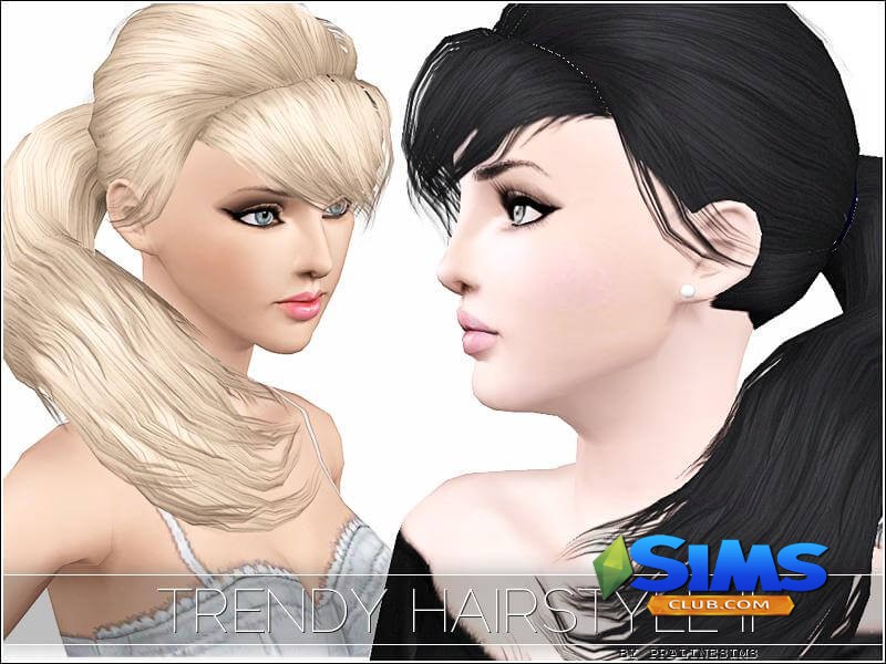 Прическа Trendy Hairstyle для Симс 3 | Скриншот 2