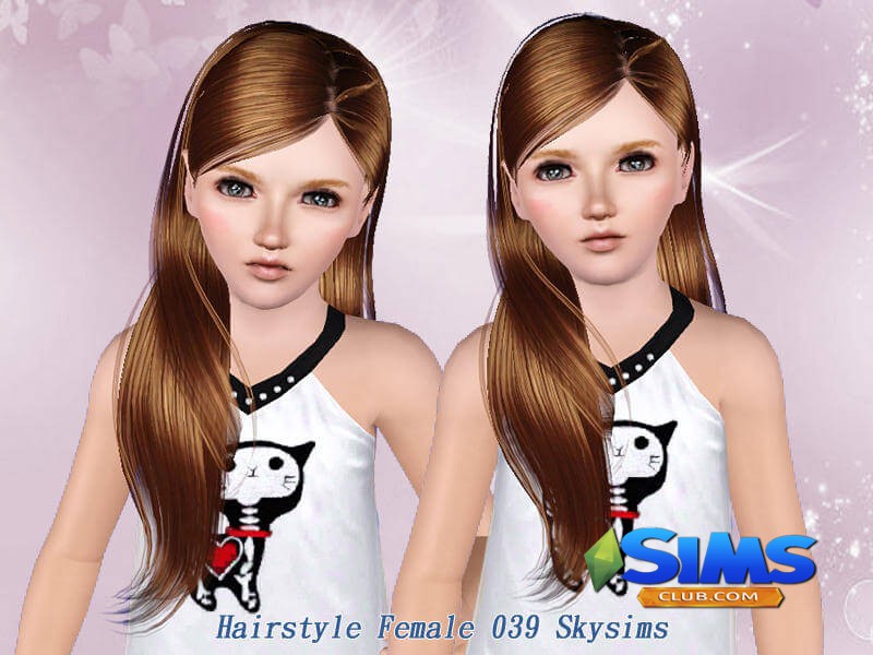 Прическа Skysims Hair Child 039 для Симс 3 | Скриншот 2