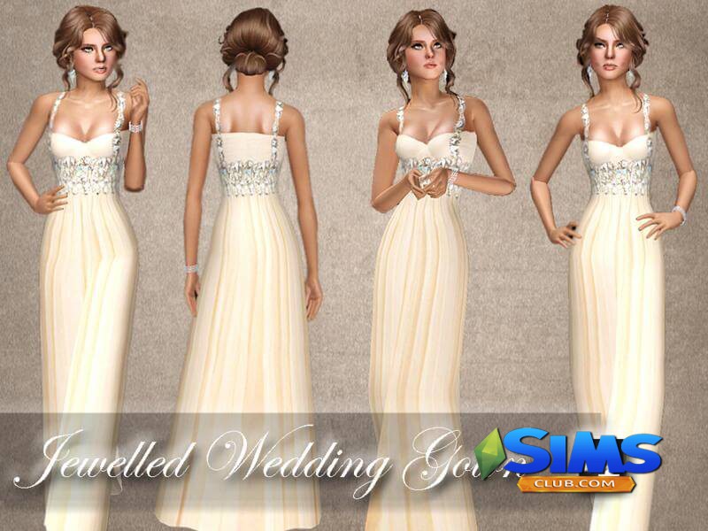 Платье Jewelled Wedding Gown для Симс 3 | Скриншот 1