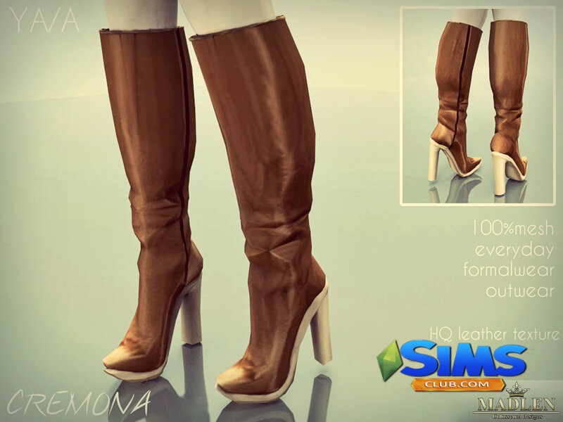 Сапоги Madlen Cremona Boots для Симс 3 | Скриншот 1