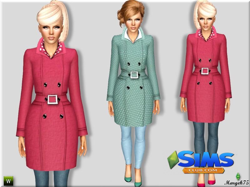 Пальто Out & About Style Coat для Симс 3 | Скриншот 9