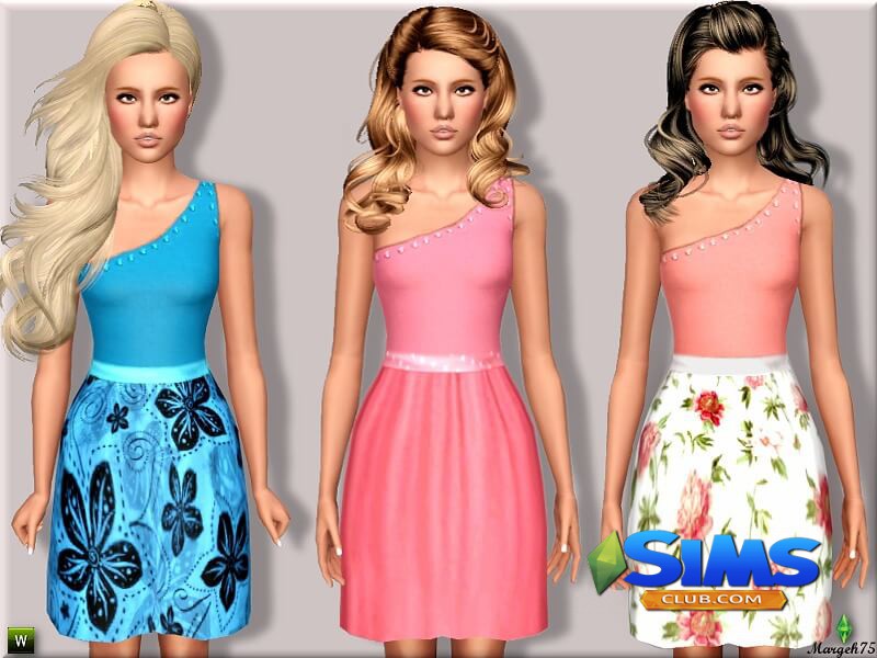 Платье Sweet Summer Teen Dress для Симс 3 | Скриншот 3