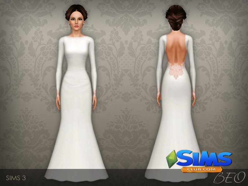 Платье Wedding dress 35 для Симс 3 | Скриншот 3