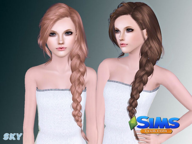 Прическа Skysims Hair Adult 257g для Симс 3 | Скриншот 5