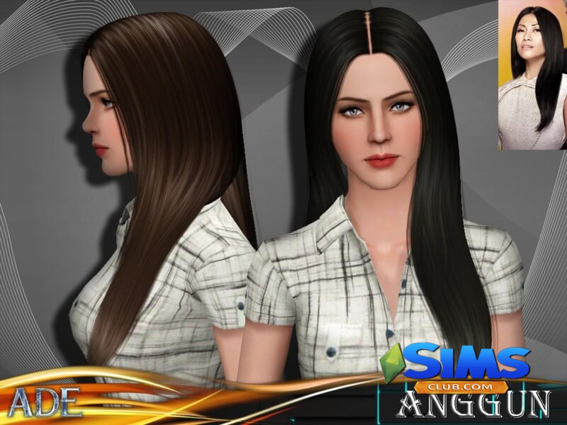 Прическа Ade-Anggun для Симс 3 | Скриншот 2