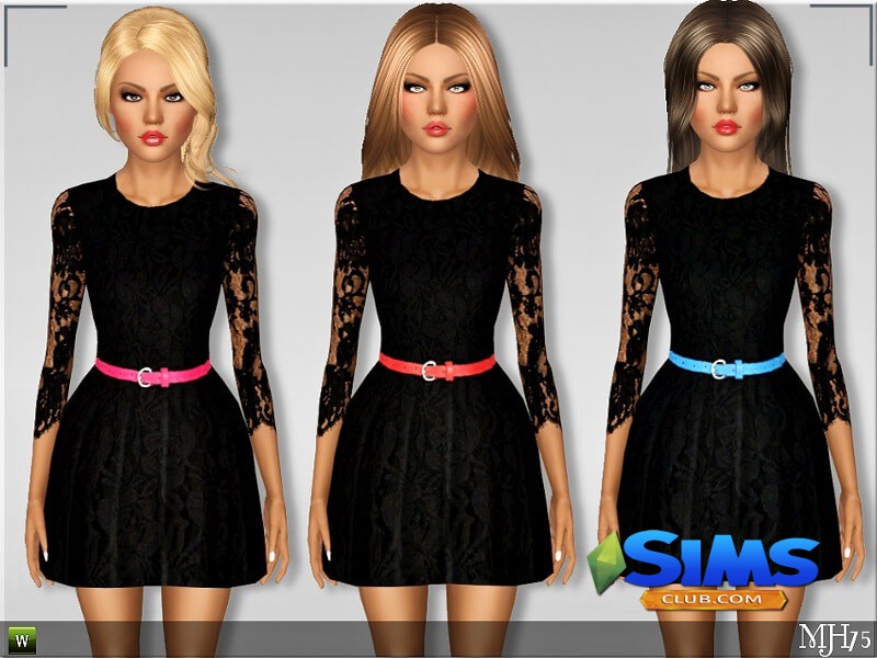 Платье S3 Kaliko Lace для Симс 3 | Скриншот 6