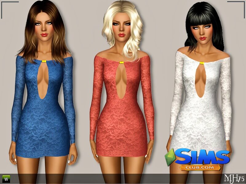 Платье S3 Maia Dress для Симс 3 | Скриншот 5