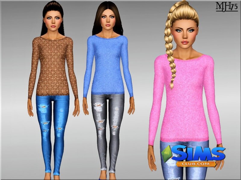 Свитер S3 Cara Outfit для Симс 3 | Скриншот 4