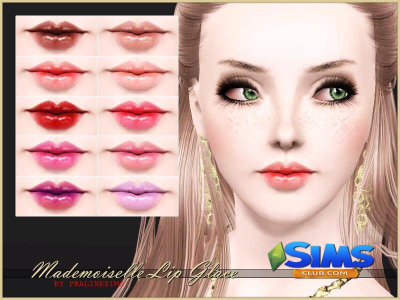 Помада Mademoiselle Lip Glace для Симс 3 | Скриншот 3