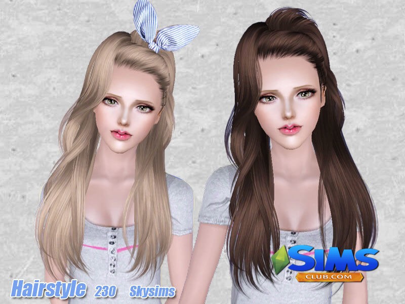 Набор причесок Skysims-Hair-230 set для Симс 3 | Скриншот 5