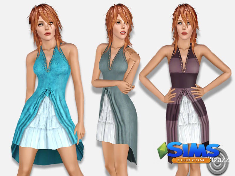 Платье Playful Lace Accented Dress для Симс 3 | Скриншот 4