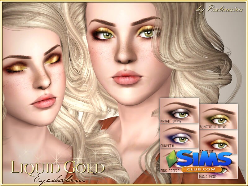 Тени Liquid Gold Eyeshadow для Симс 3 | Скриншот 1