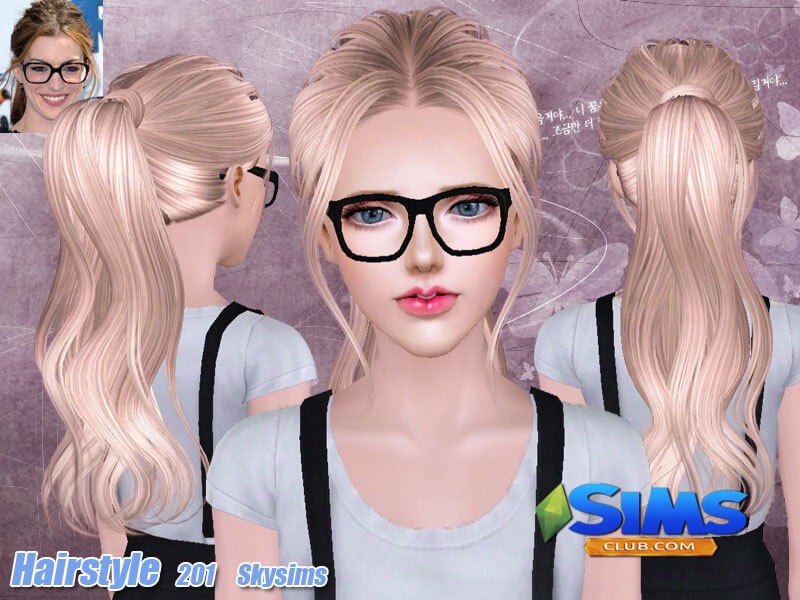 Прическа Skysims-Hair-201 для Симс 3 | Скриншот 4