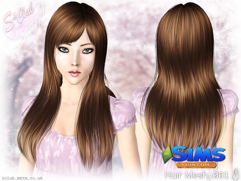 Прическа S-Club Hair N1 для Симс 3 | Скриншот 1