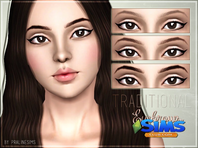 Брови Traditional Eyebrows для Симс 3 | Скриншот 1