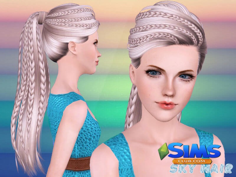 Прическа Skysims-Hair-243 set для Симс 3 | Скриншот 3