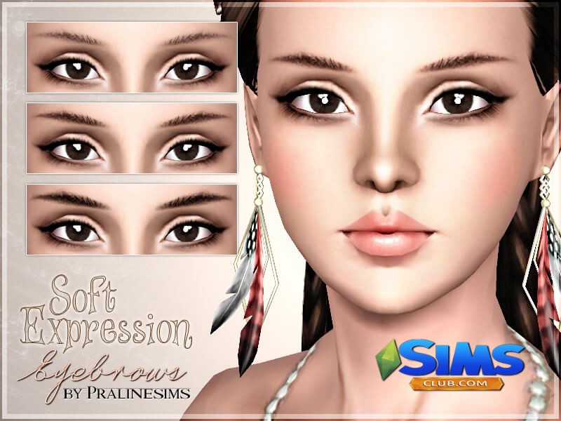 Брови Soft Expression Eyebrows для Симс 3 | Скриншот 3