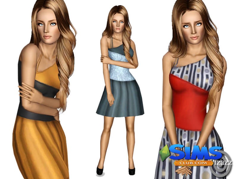 Платье Party Dress для Симс 3 от azzis | Скриншот 1