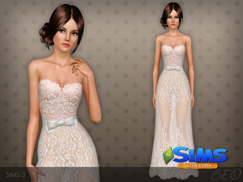 Платье Dress 028 для Симс 3 | Скриншот 4