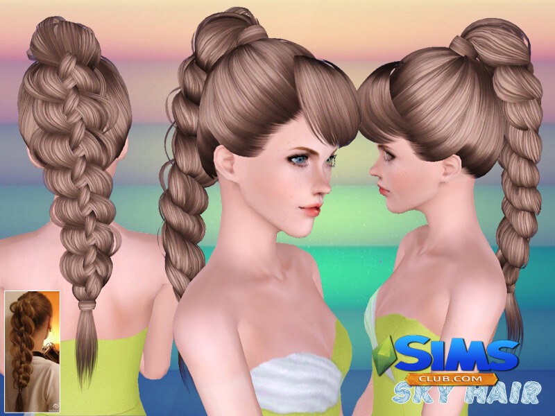 Прическа Skysims-Hair-247Set для Симс 3 | Скриншот 5