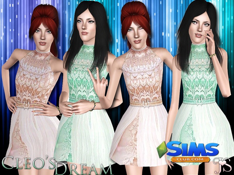 Платье Cleo's Dream Dress для Симс 3 | Скриншот 2