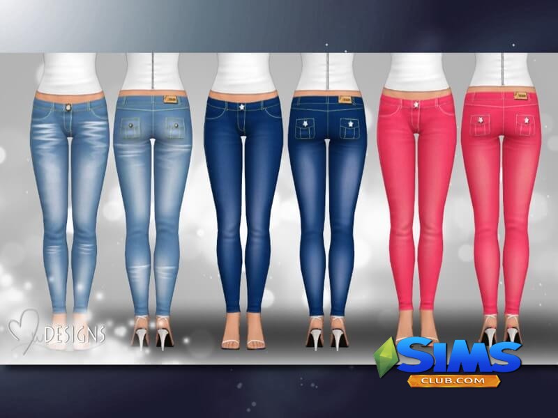 Джинсы Smart Casual Skinny Jean для Симс 3 | Скриншот 3