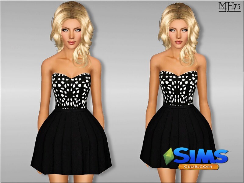 Платье S3 Jolie Moi Dress для Симс 3 | Скриншот 4