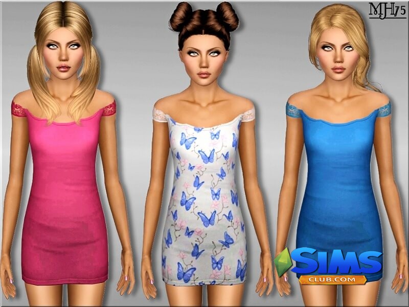 Платье S3 Cute Dress Teen для Симс 3 | Скриншот 1