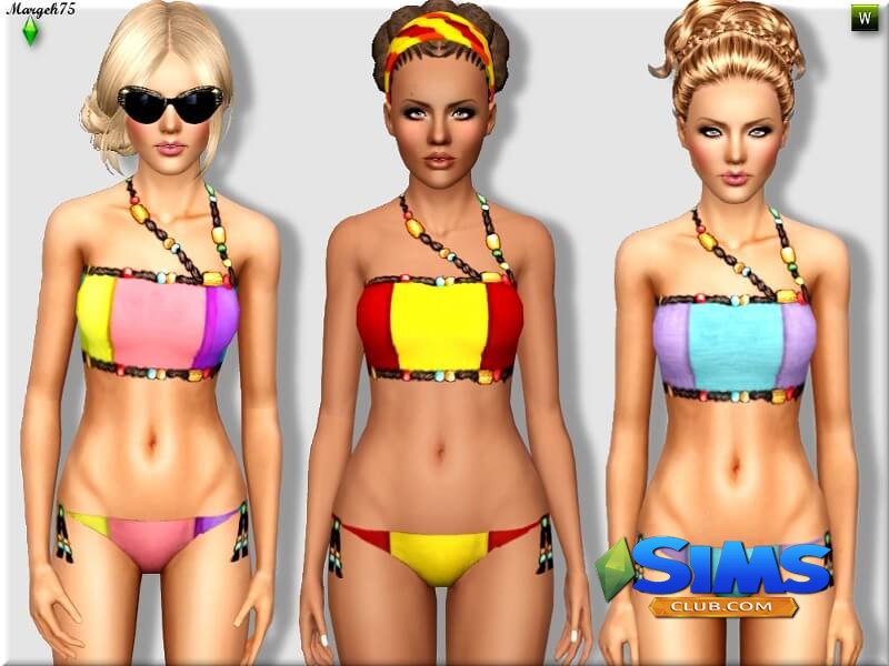 Купальник Itsy Bitsy Bikini для Симс 3 | Скриншот 2