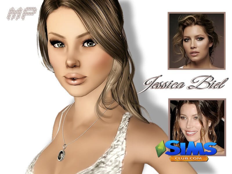 Прическа Jessica Biel для Симс 3 | Скриншот 6