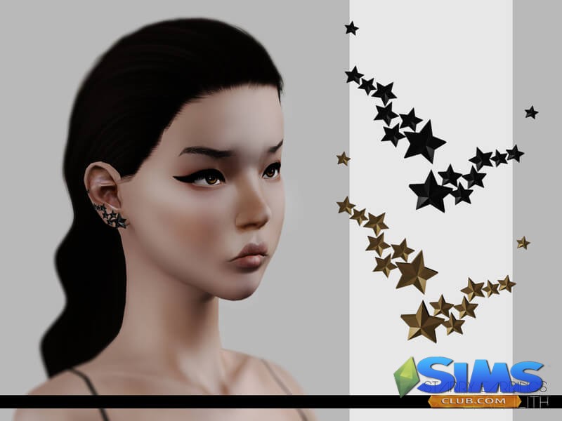 Серьги LeahLillith Starry Earrings для Симс 3 | Скриншот 5