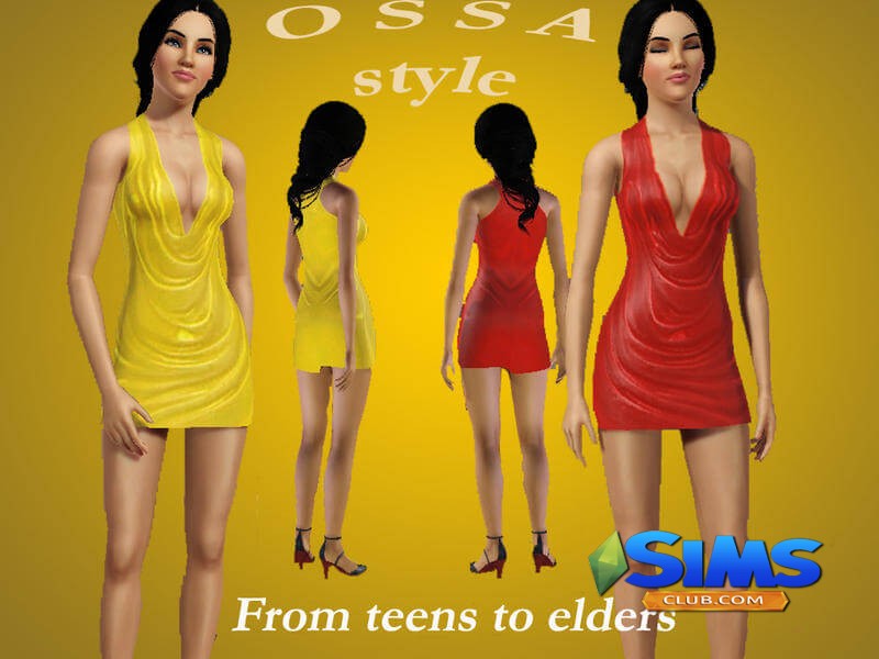 Платье OSSA - Dress F053 для Симс 3 | Скриншот 6