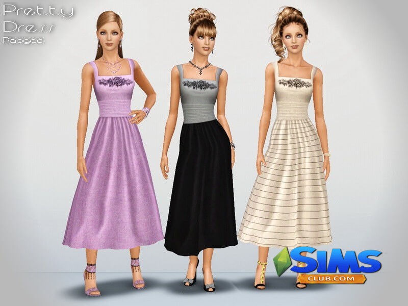 Платье Pretty Dress для Симс 3 | Скриншот 6