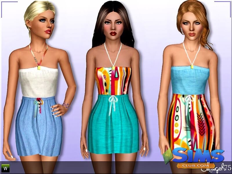 Платье S3 Epic Spring для Симс 3 | Скриншот 1