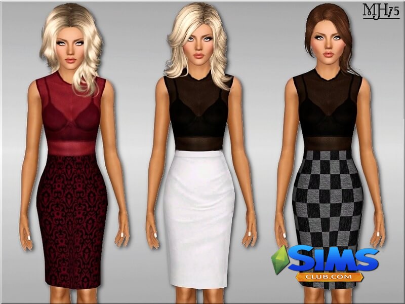Платье S3 Sheer Elegance для Симс 3 | Скриншот 5
