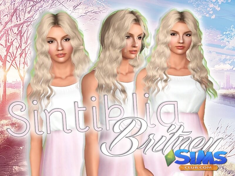 Прическа Sintiklia Britney для Симс 3 | Скриншот 3
